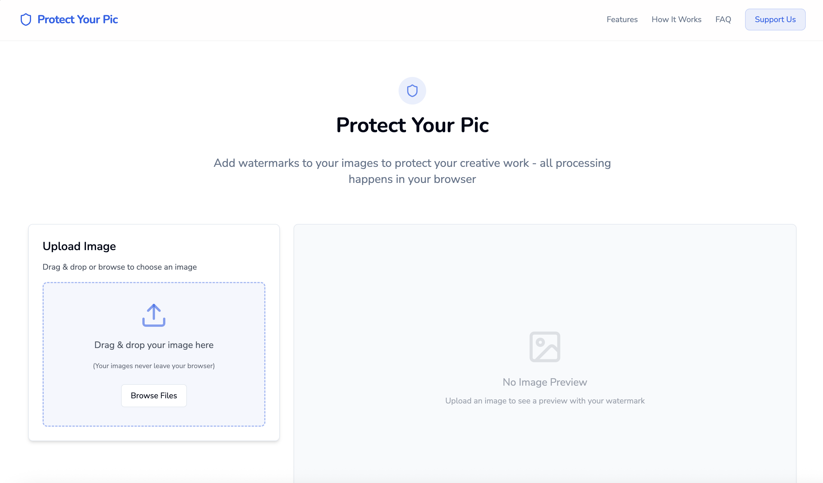 Screenshot of Protect Your Pic